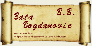 Bata Bogdanović vizit kartica